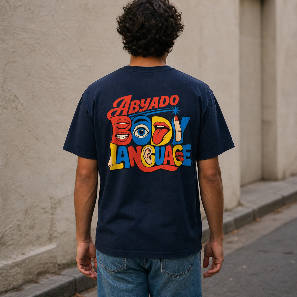 Body Language Tee back graphic street lifestyle photo