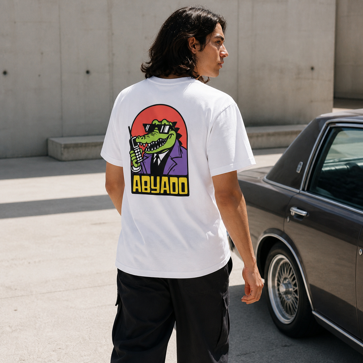 Crime Boss Tee lifestyle — White