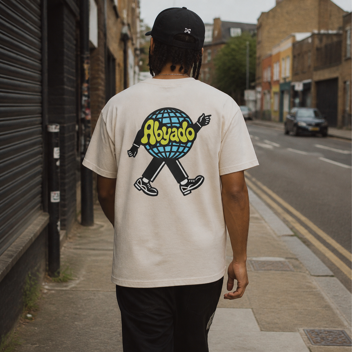 'Round Grid' Tee lifestyle back 1