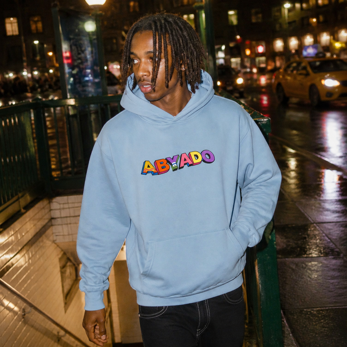 Funhouse Hoodie in Carolina Blue — NYC urban film lifestyle