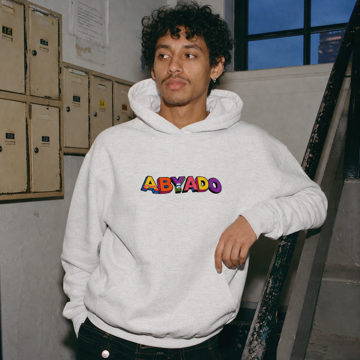 Funhouse Hoodie in White Heather — NYC urban film lifestyle