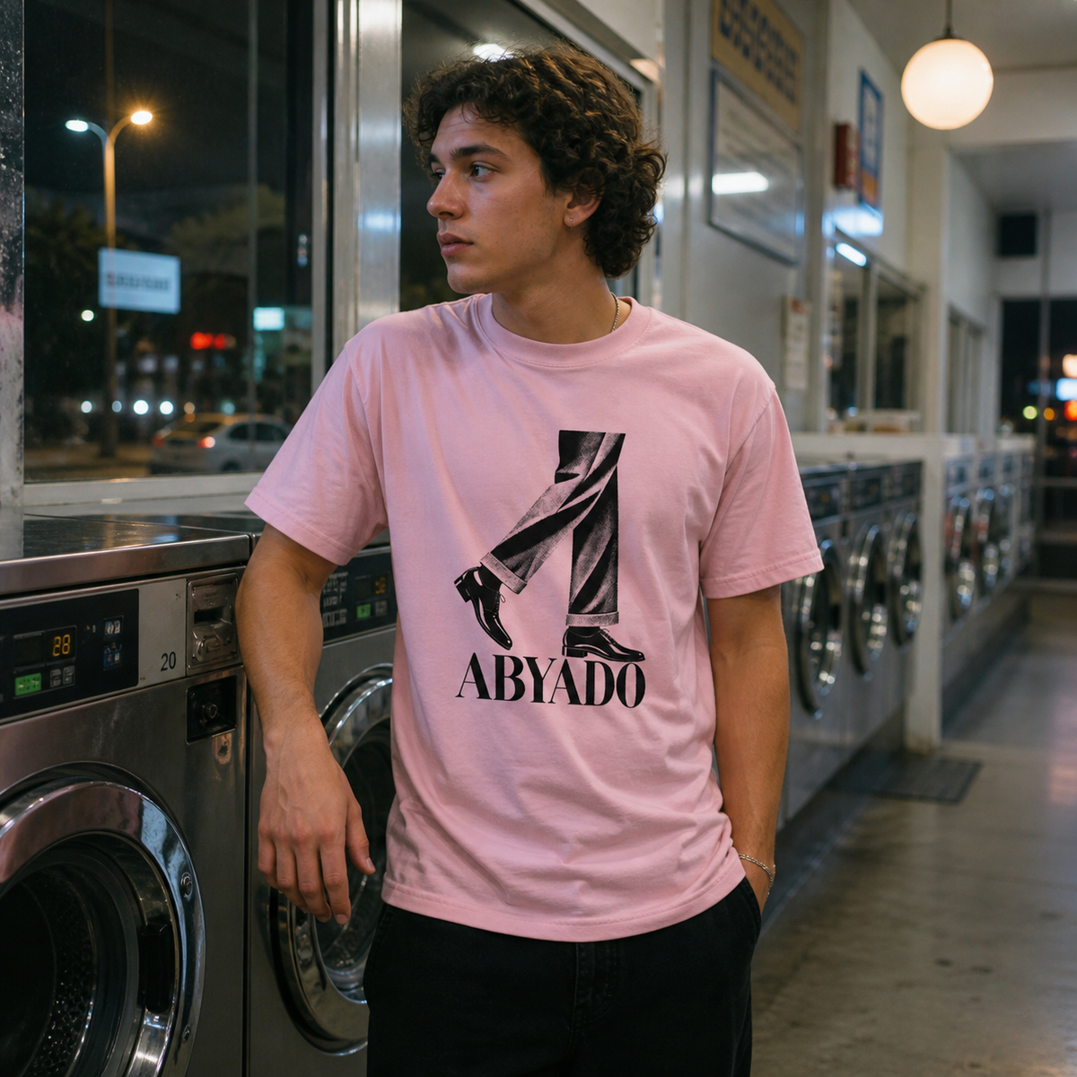 Good Shoes Tee in Light Pink, front graphic