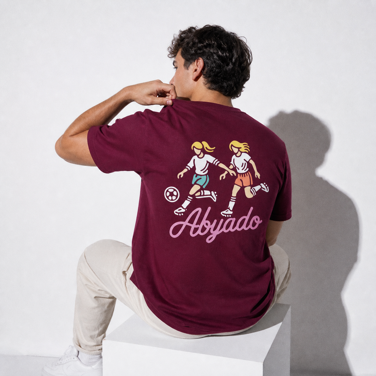 lifestyle | Penalties Tee | Maroon back graphic