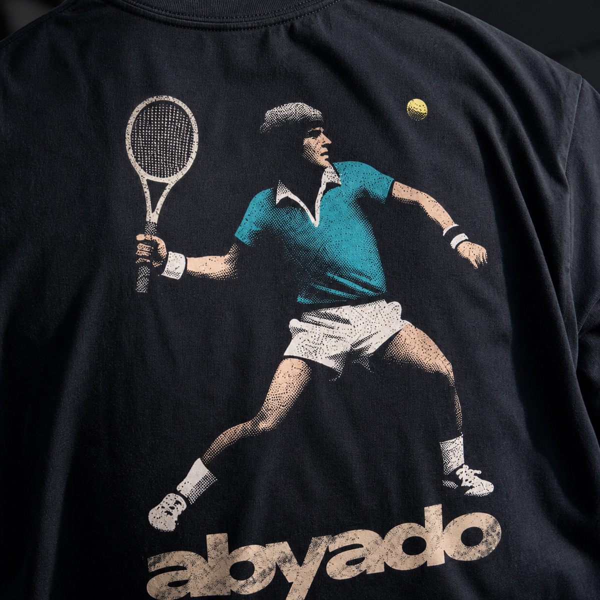 Racket Club II Tee lifestyle — Navy detail