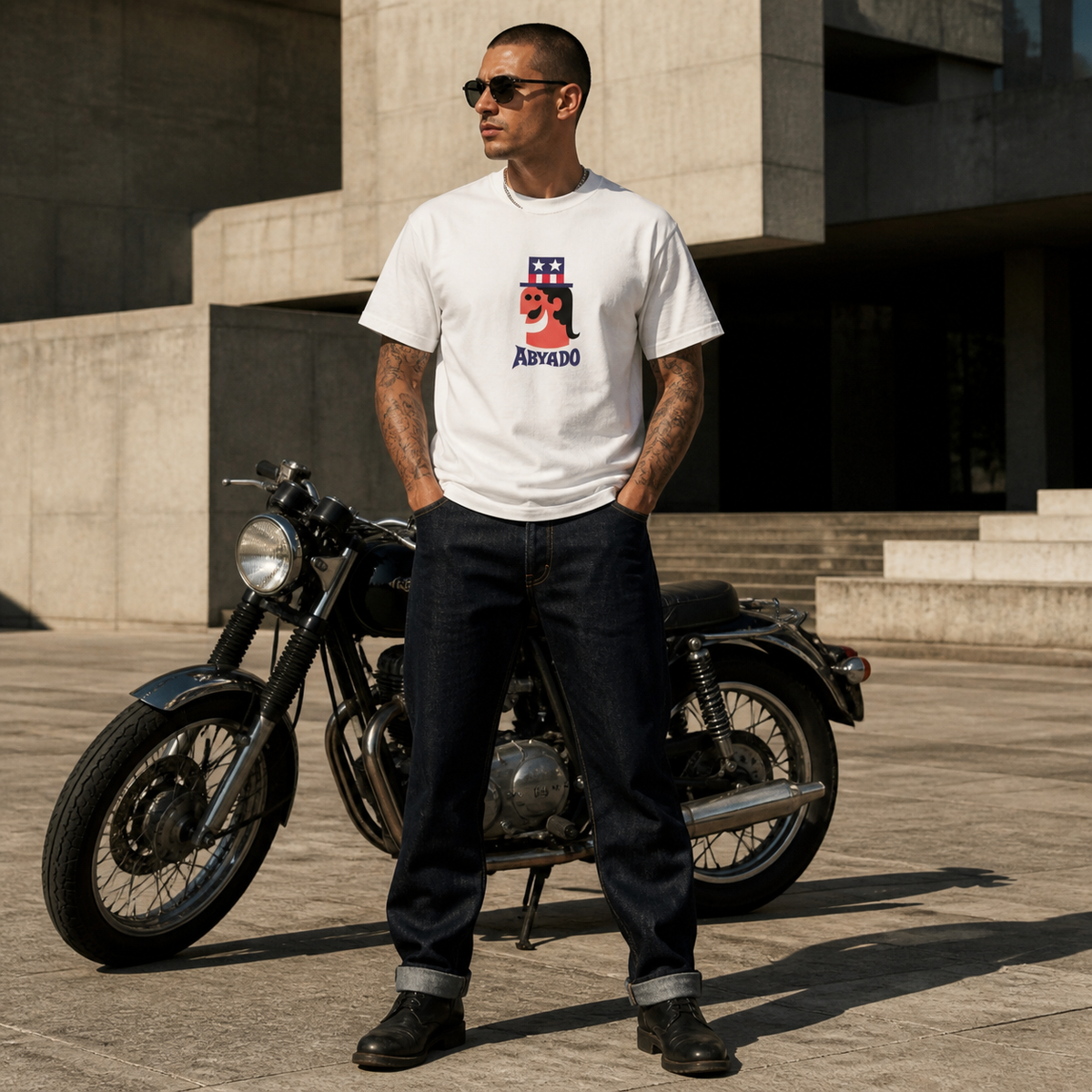 Royaltee Tee lifestyle — White