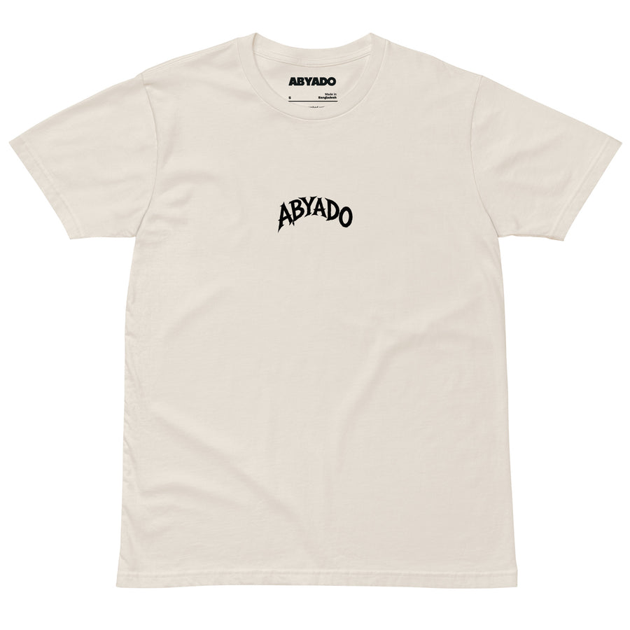 Breakage Tee by ABYADO in Bone, front view